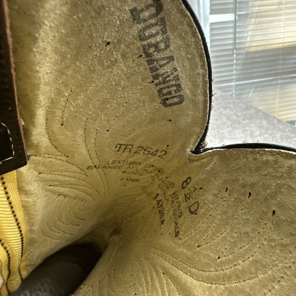 Durango Mens Wine Colored Leather Western Cowboy‎ Boots Size 8.5 D TR2542 - Picture 9 of 9